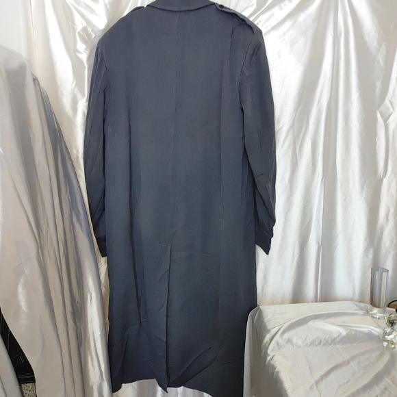 Vintage gorgeous wool lined heavy men's treated overcoat 40 shoulder 50 chest L - Picture 9 of 10